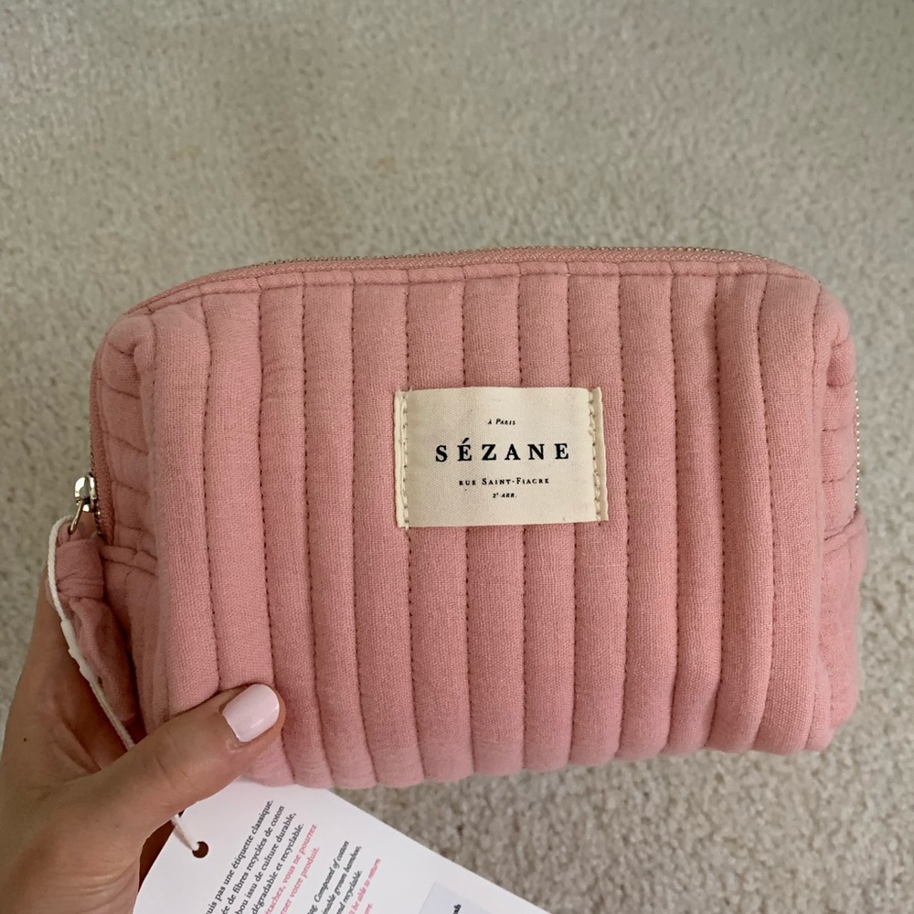 Sezane Brand New Makeup Bag in Blush